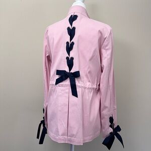 Pink Jacket with Navy Bows